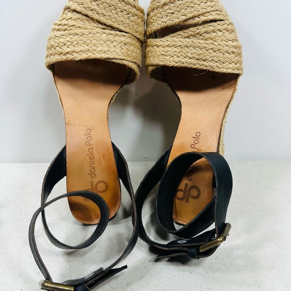 ANTHROPOLOGIE DANIELA POLO VINIFERA LEATHER JUTE PLATFORM ESPADRILLE 7 - Picture 5 of 7